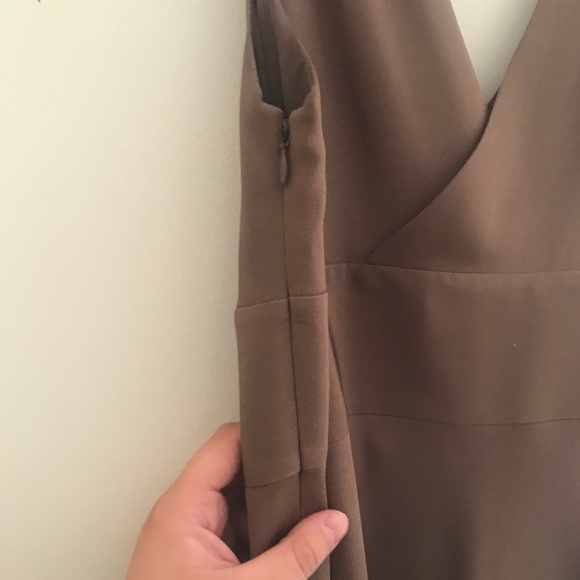 Taupe Silk J.Crew short Bridesmaid dress - Picture 4 of 9